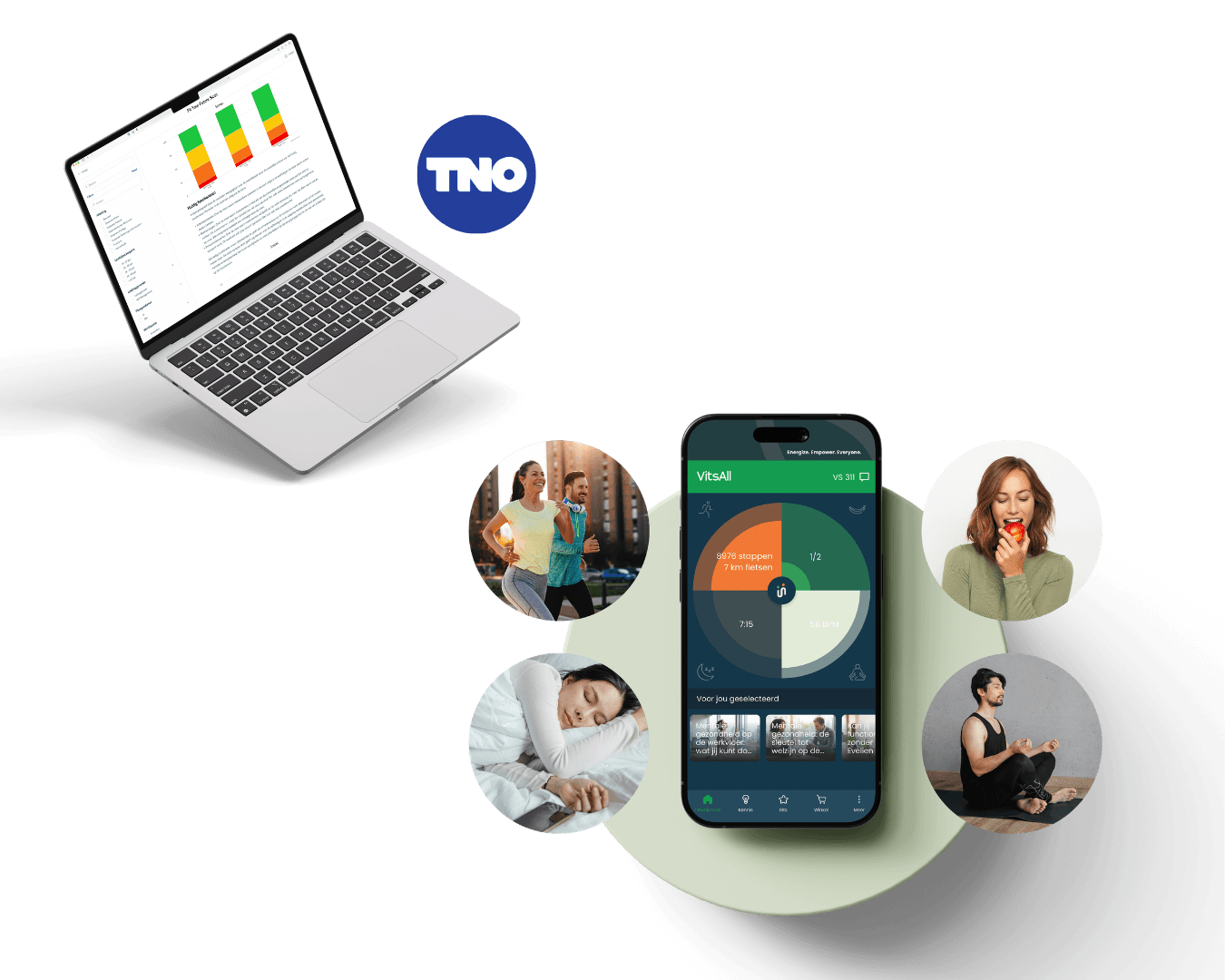 VitsAll app met vitaliteitsoverzicht